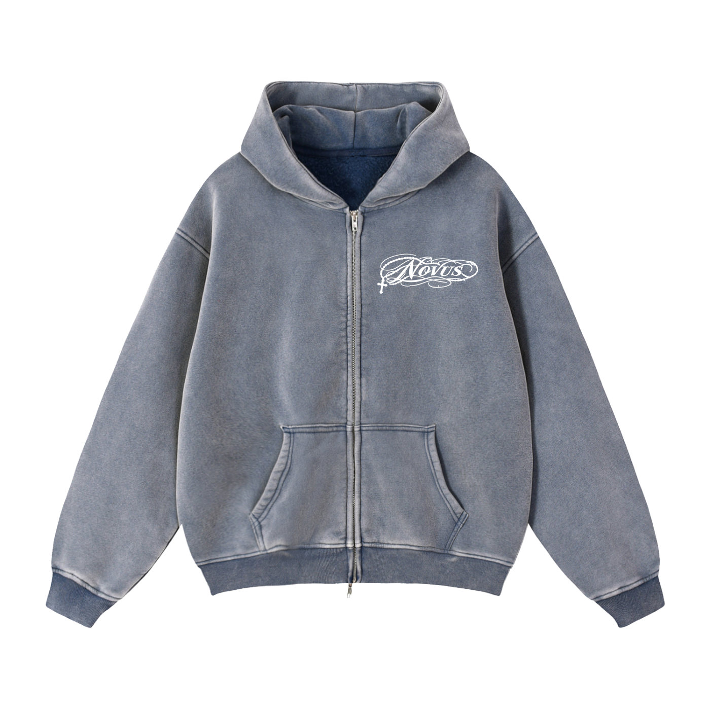 Novus Zip-Through Boxy Fleece Hoodie