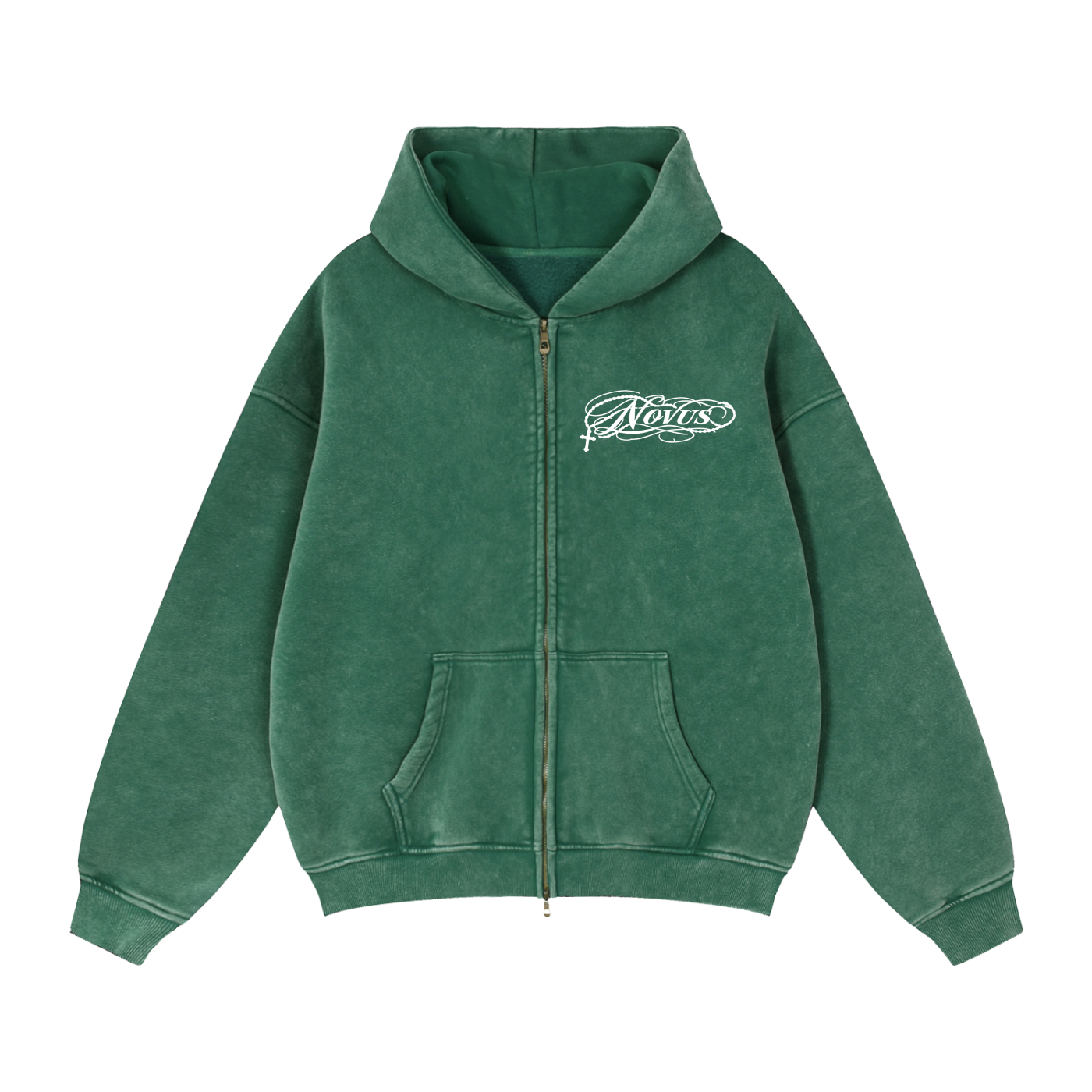 Novus Zip-Through Boxy Fleece Hoodie