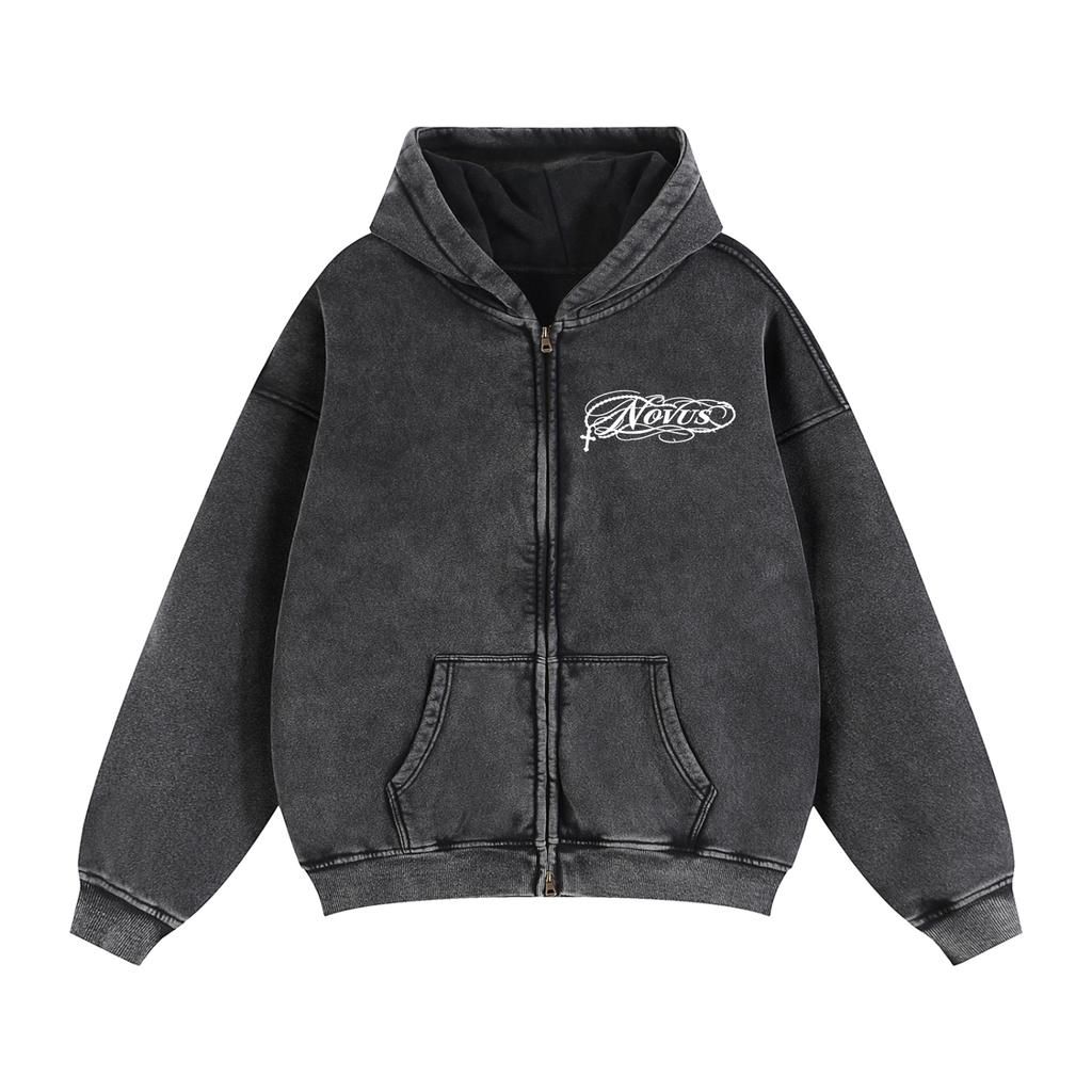 Novus Zip-Through Boxy Fleece Hoodie
