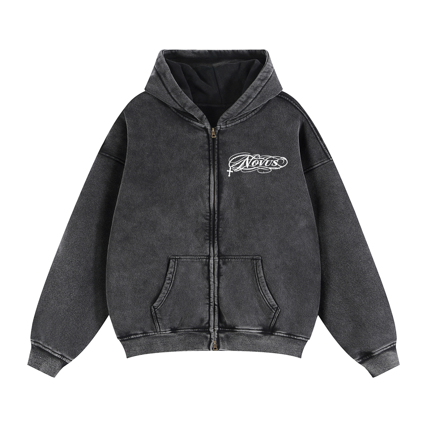 Novus Zip-Through Boxy Fleece Hoodie