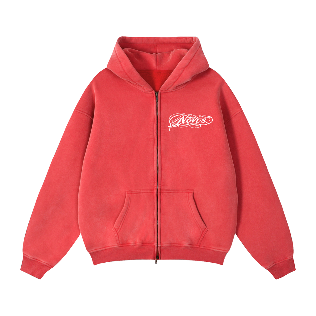 Novus Zip-Through Boxy Fleece Hoodie